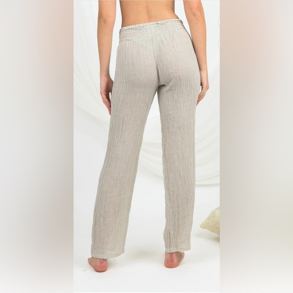 MARILU Made in Italy Handnade Linen Trouser Sz Small - Picture 2 of 12